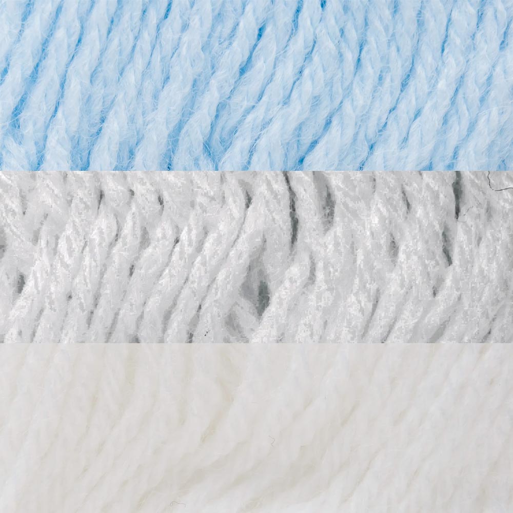 ターニングポイントSt.Elmo / Egg Shell Pastel Blue Picot Shells Baby Blanket & Jacket Set – Mary Maxim