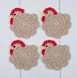 Easy Crochet Chicken Coasters