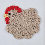 Easy Crochet Chicken Coasters