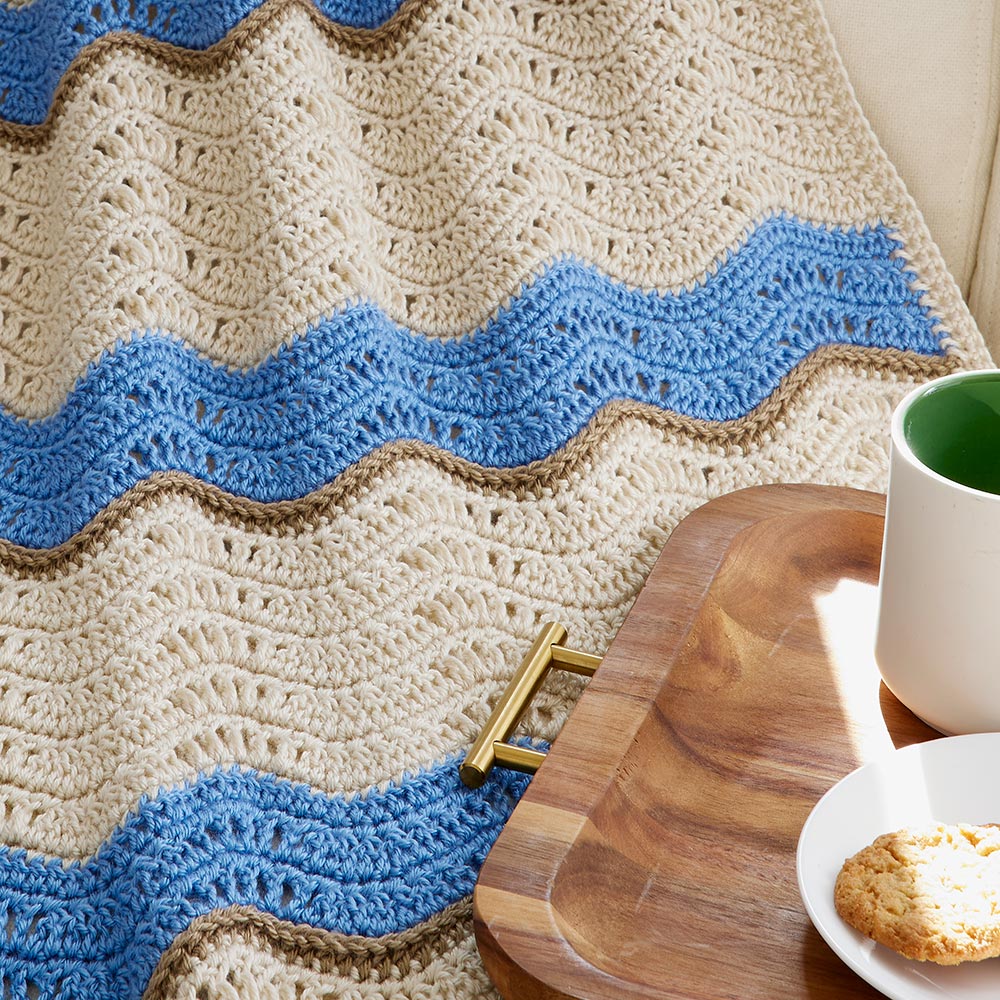 Stone Ripple Throw Rolling Ripples Throw – Mary Maxim