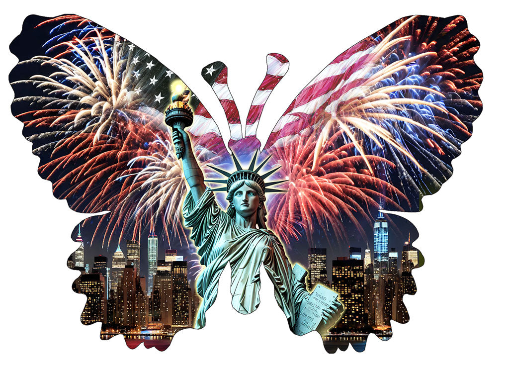 American Celebration Shaped Jigsaw Puzzle
