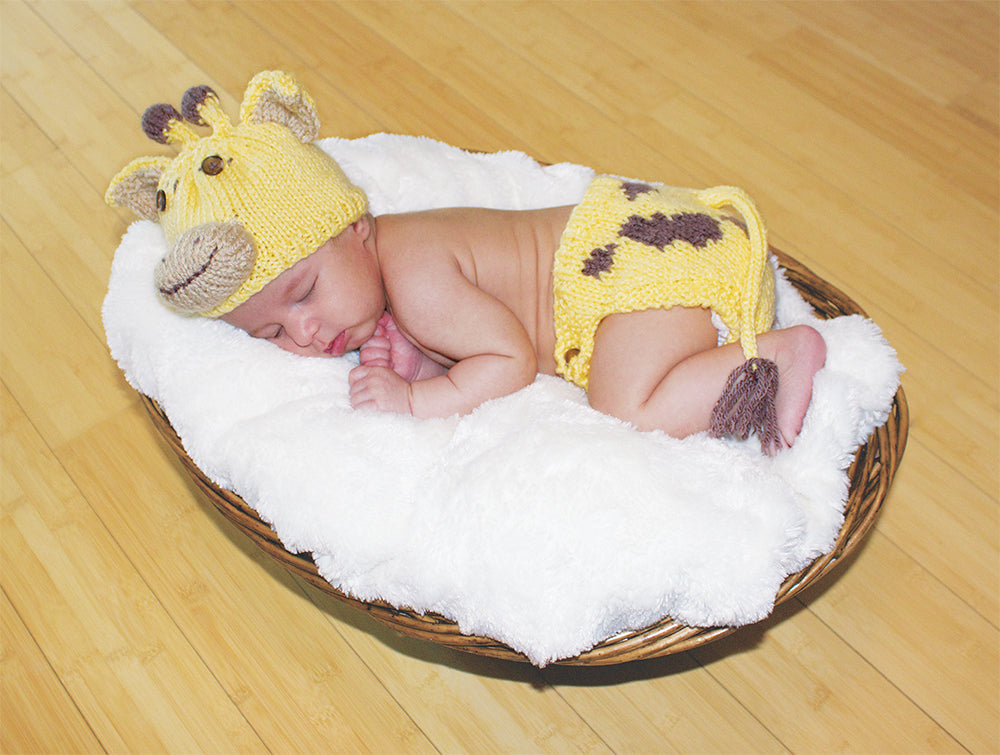 Giraffe Hat and Diaper Cover Set Pattern