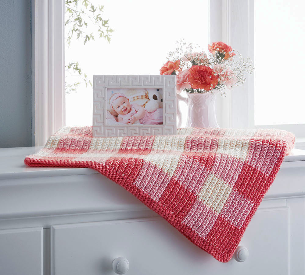 Gingham Crochet Baby Blanket Pattern – Mary Maxim