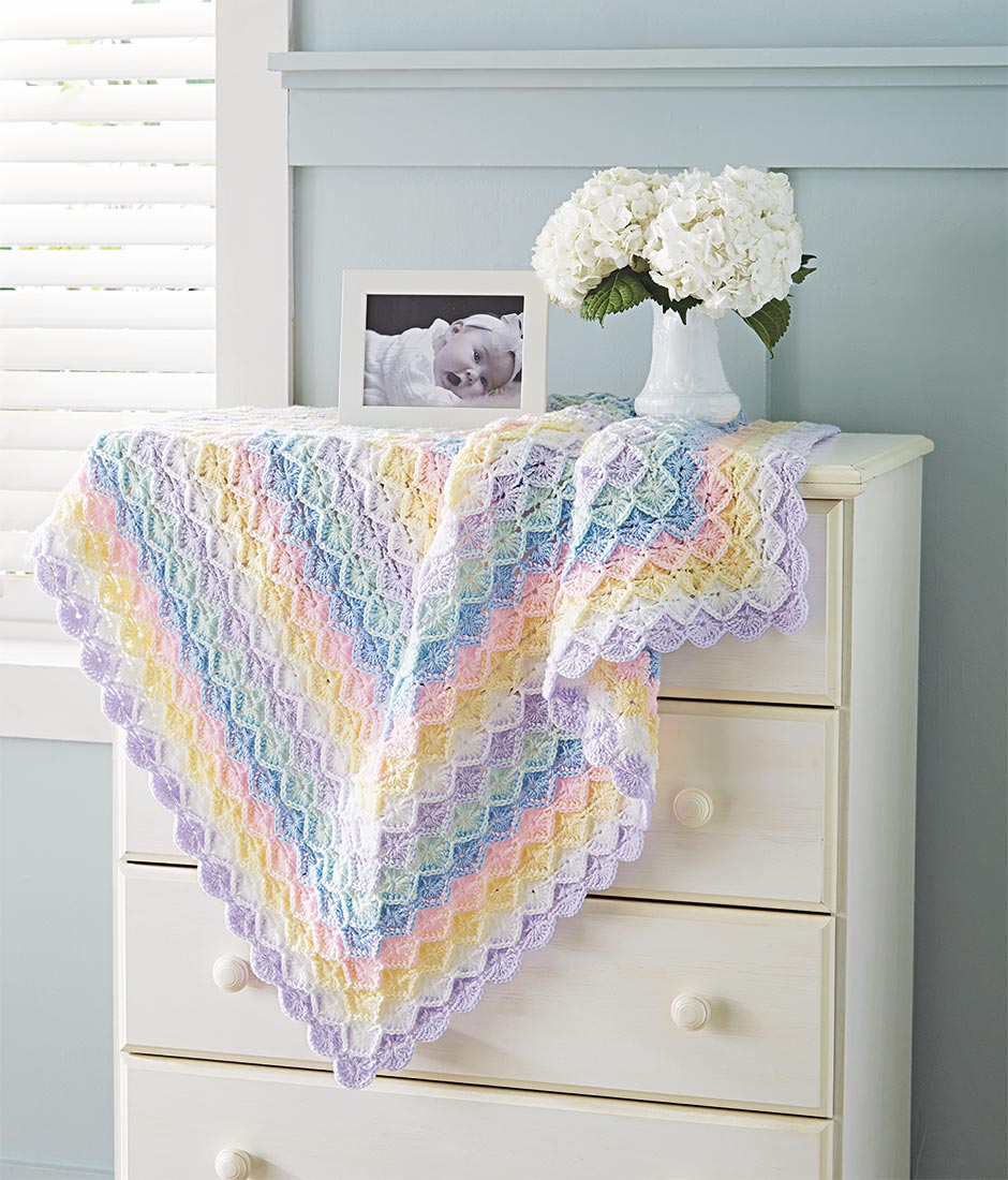 Around The Rainbow Blanket Pattern – Mary Maxim - Main Image