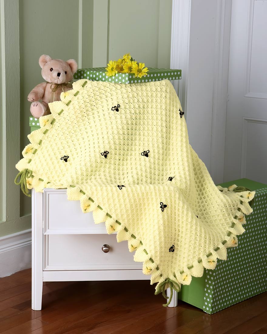 Honey Bee Bumble Bee Baby Blanket Knitting Pattern Bees Blanket 2025
