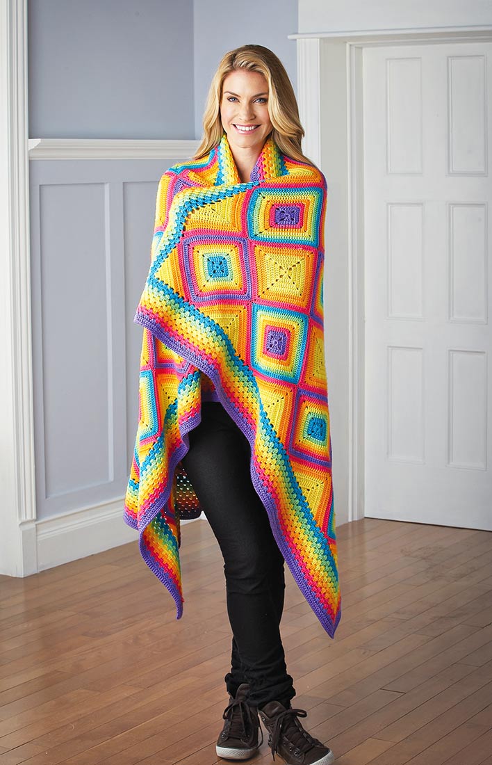 Rainbow of Color Blanket Pattern