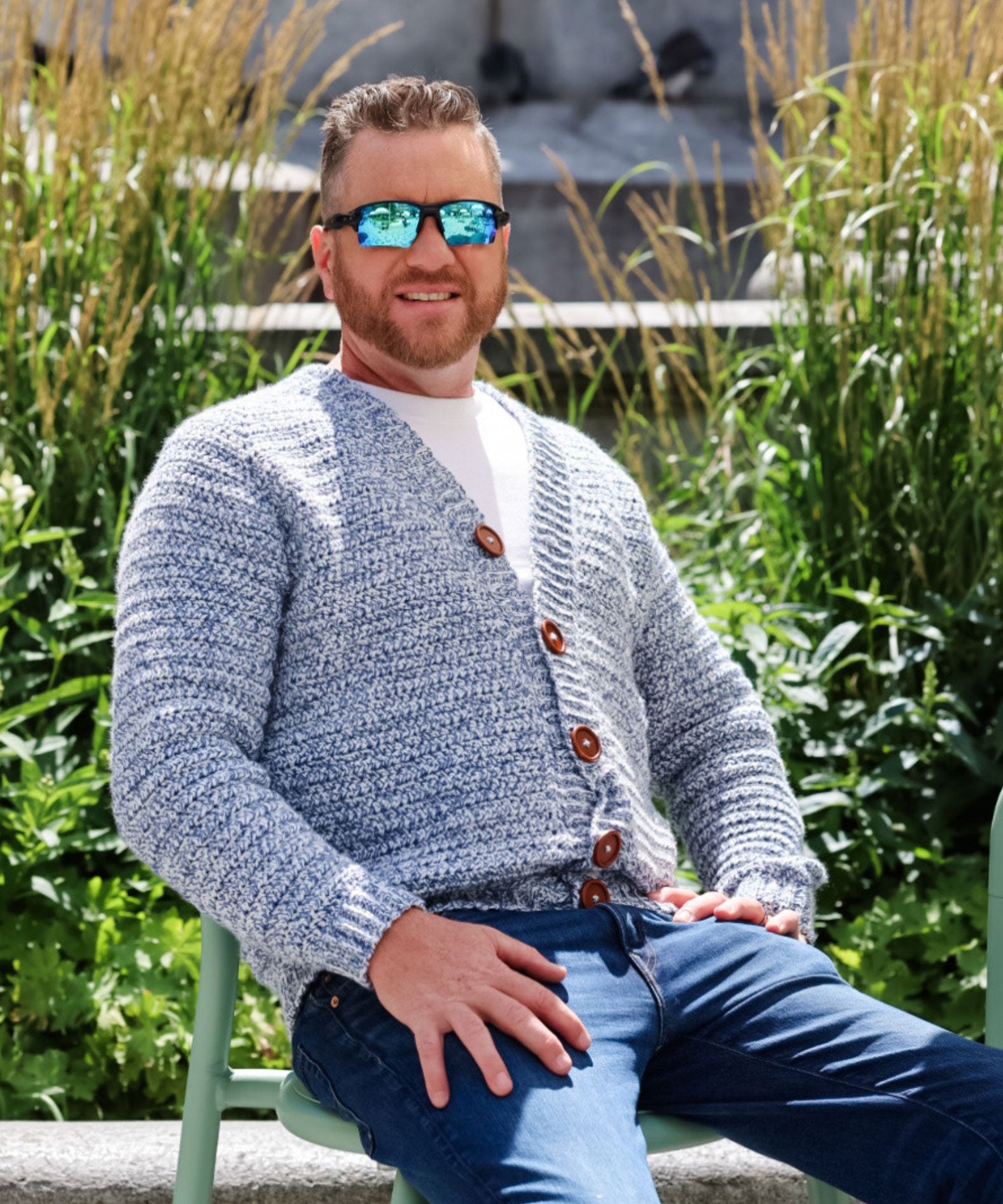 Cobblestone Men's Crochet Cardigan – Mary Maxim