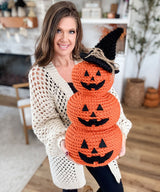 Jack-O-Lantern Pumpkin Stack