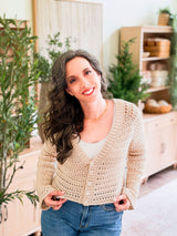 Breeze V-Neck Crochet Cardigan