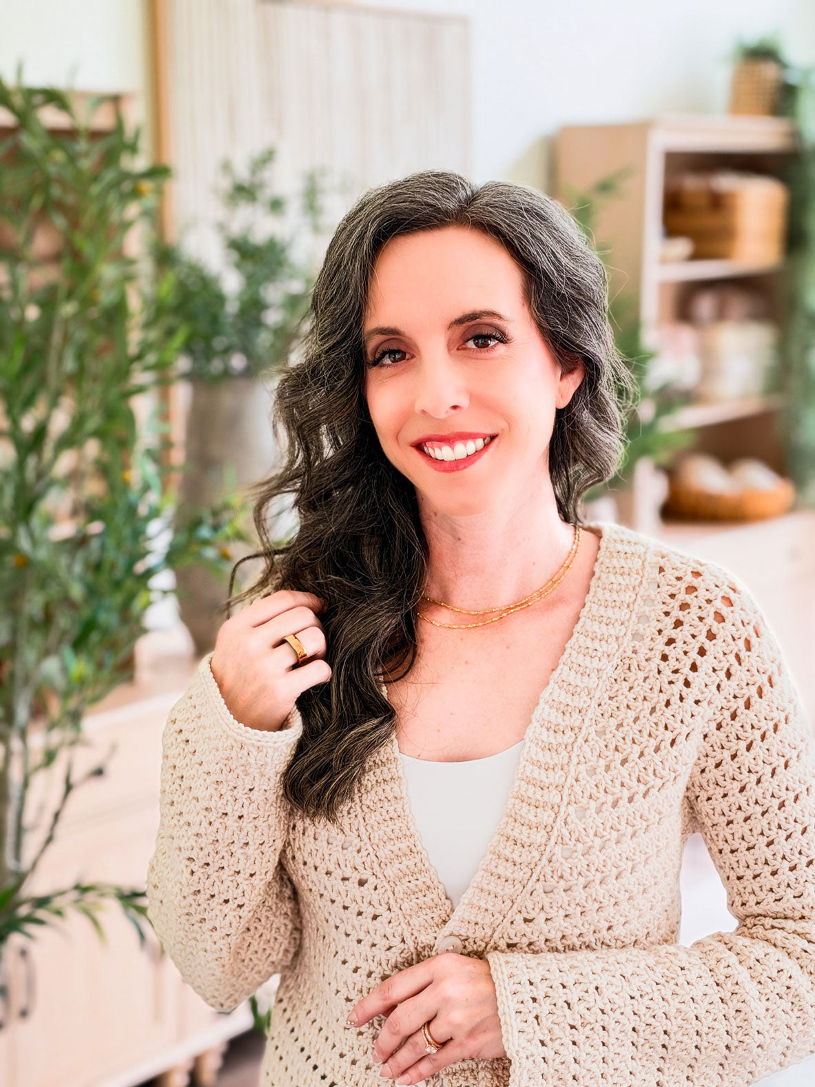 Breeze V-Neck Crochet Cardigan