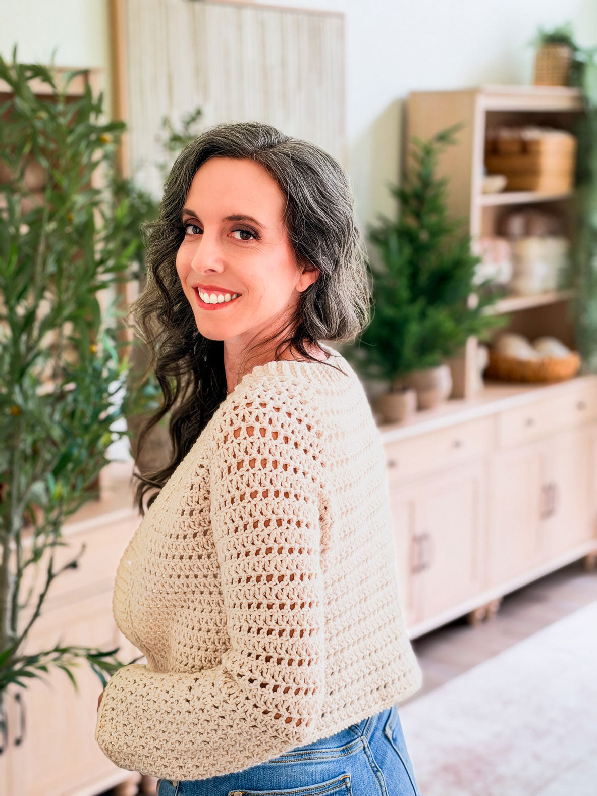 Breeze V-Neck Crochet Cardigan