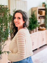 Breeze V-Neck Crochet Cardigan