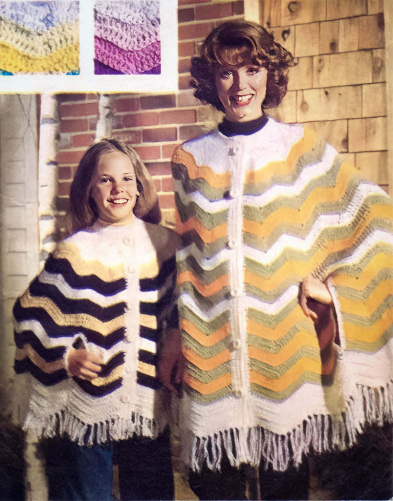 Ripple Poncho Pattern – Mary Maxim