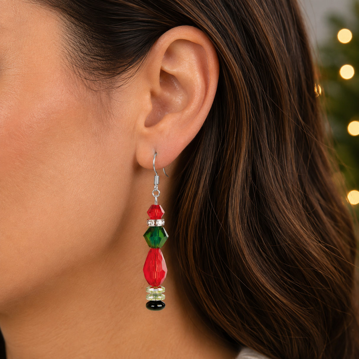 Christmas Crank Crystal Earring Set