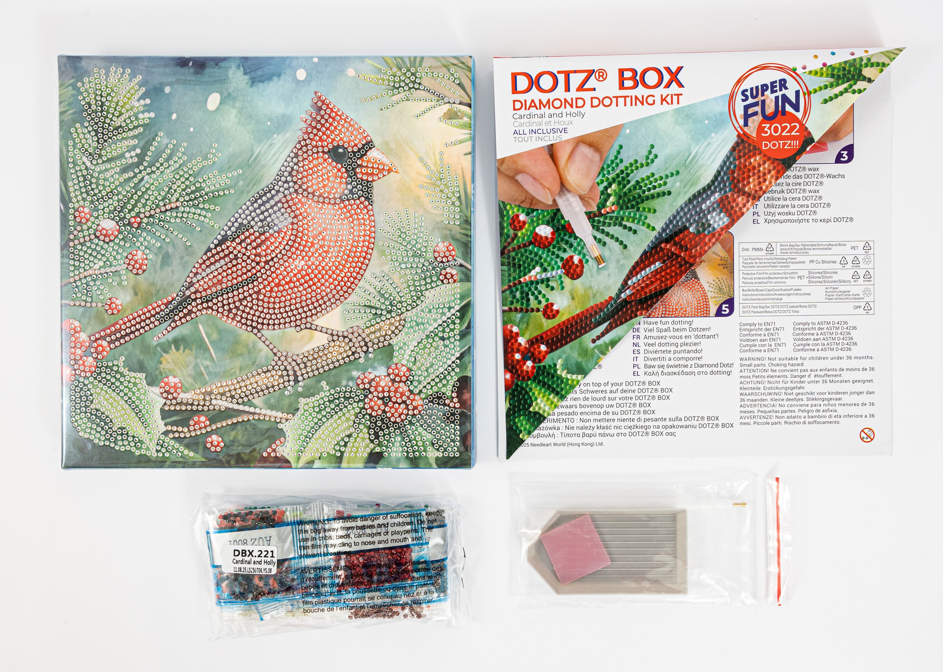 Cardinal and Holly Wall Hanging Diamond Dotz Kit – Mary Maxim