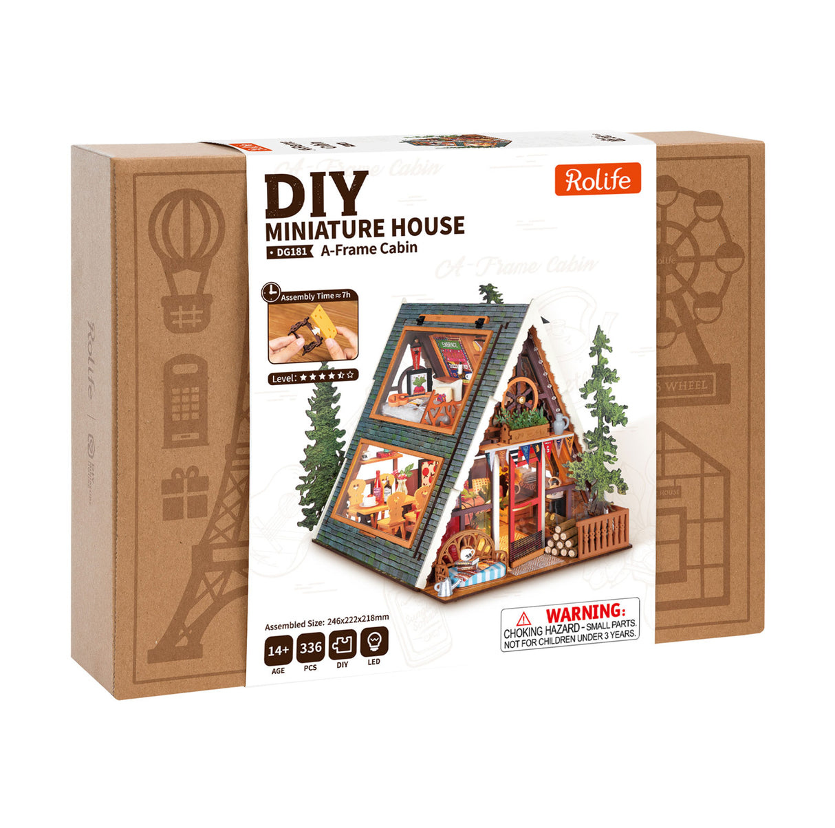 A-Frame Cabin Wood Model Kit