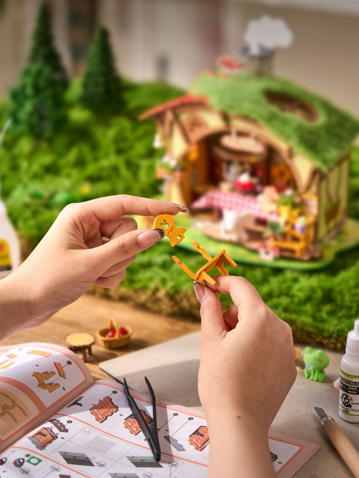 Fluffy Grove Wood Model Kit