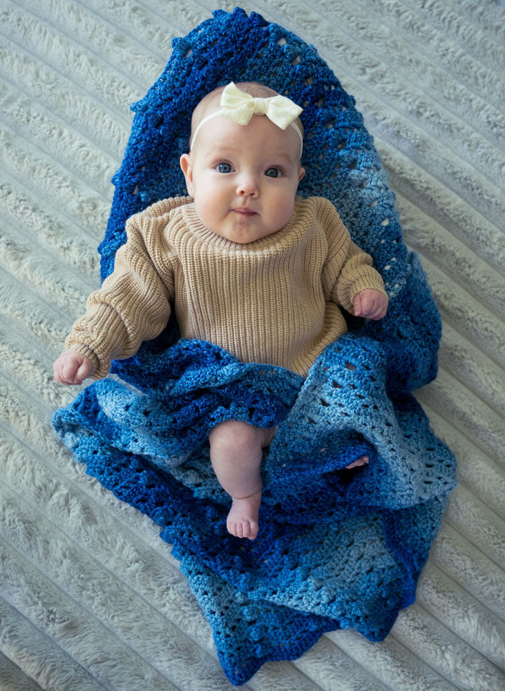 Bobble Wave Baby Crochet Blanket – Mary Maxim