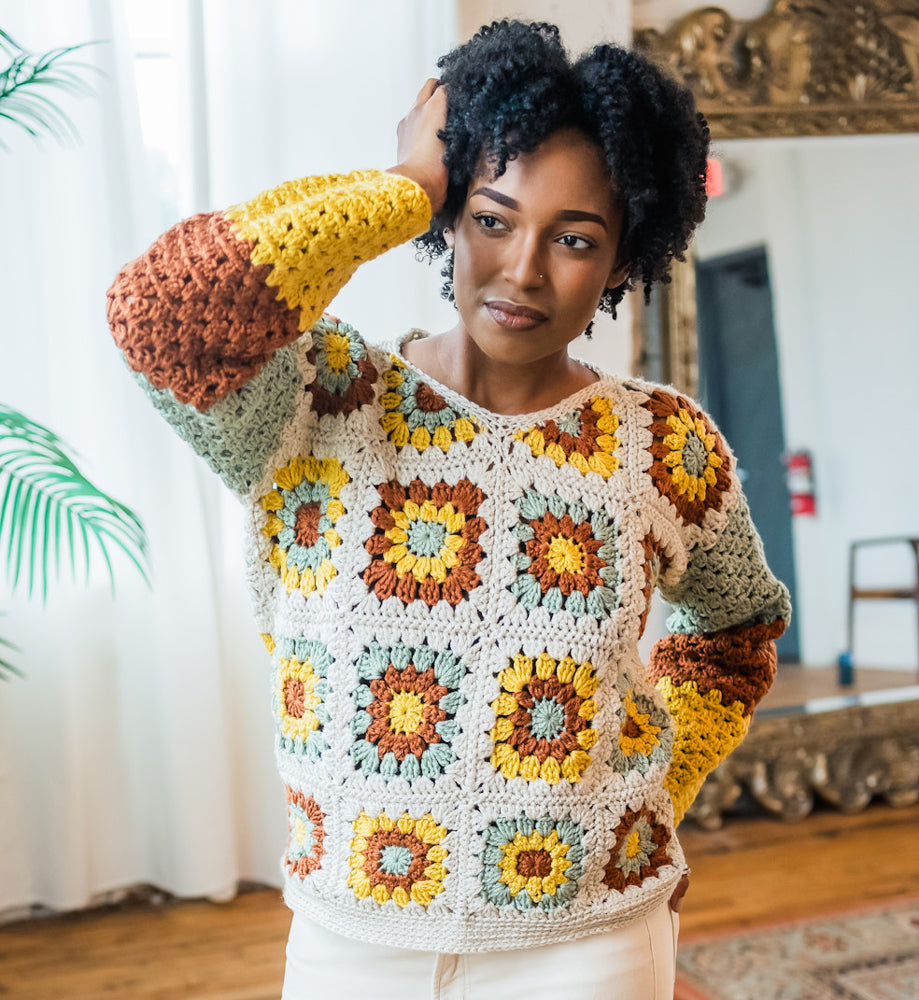 Joan Granny Sweater – Mary Maxim