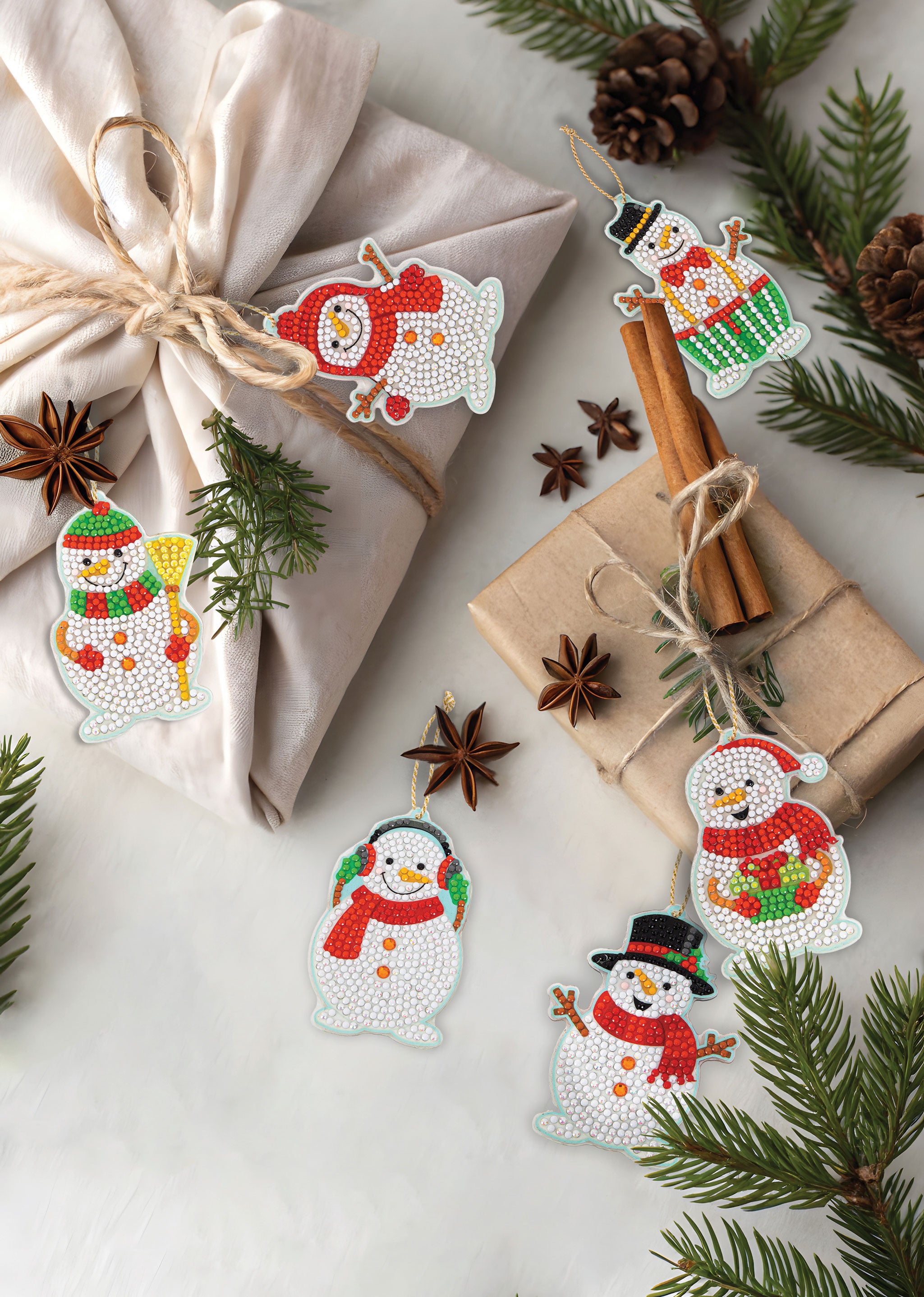 Snowman Ornaments Diamond Dotz Kit – Mary Maxim