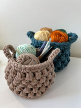 Puff Stitch Baskets