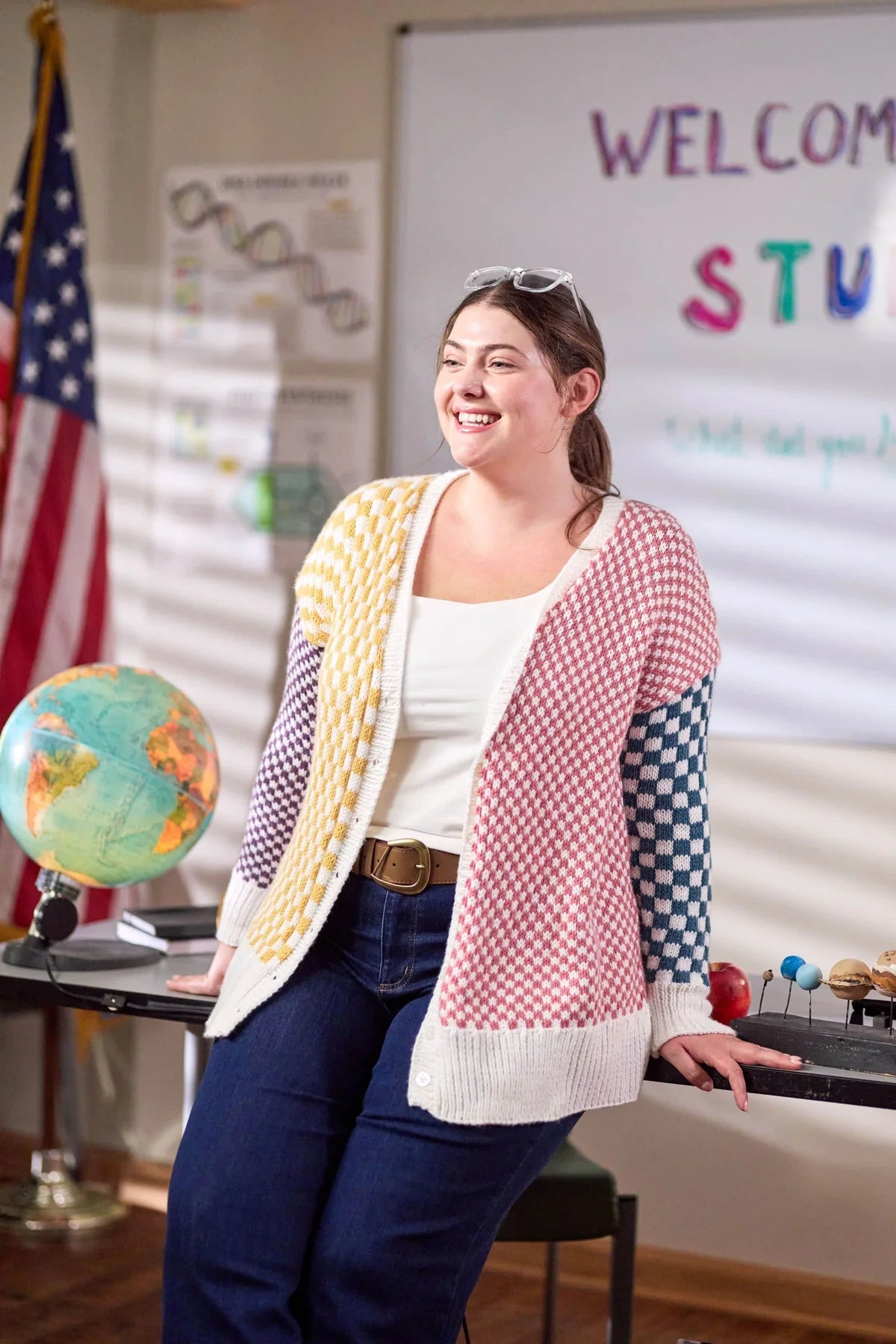 Free Mixed Checks Cardigan Pattern
