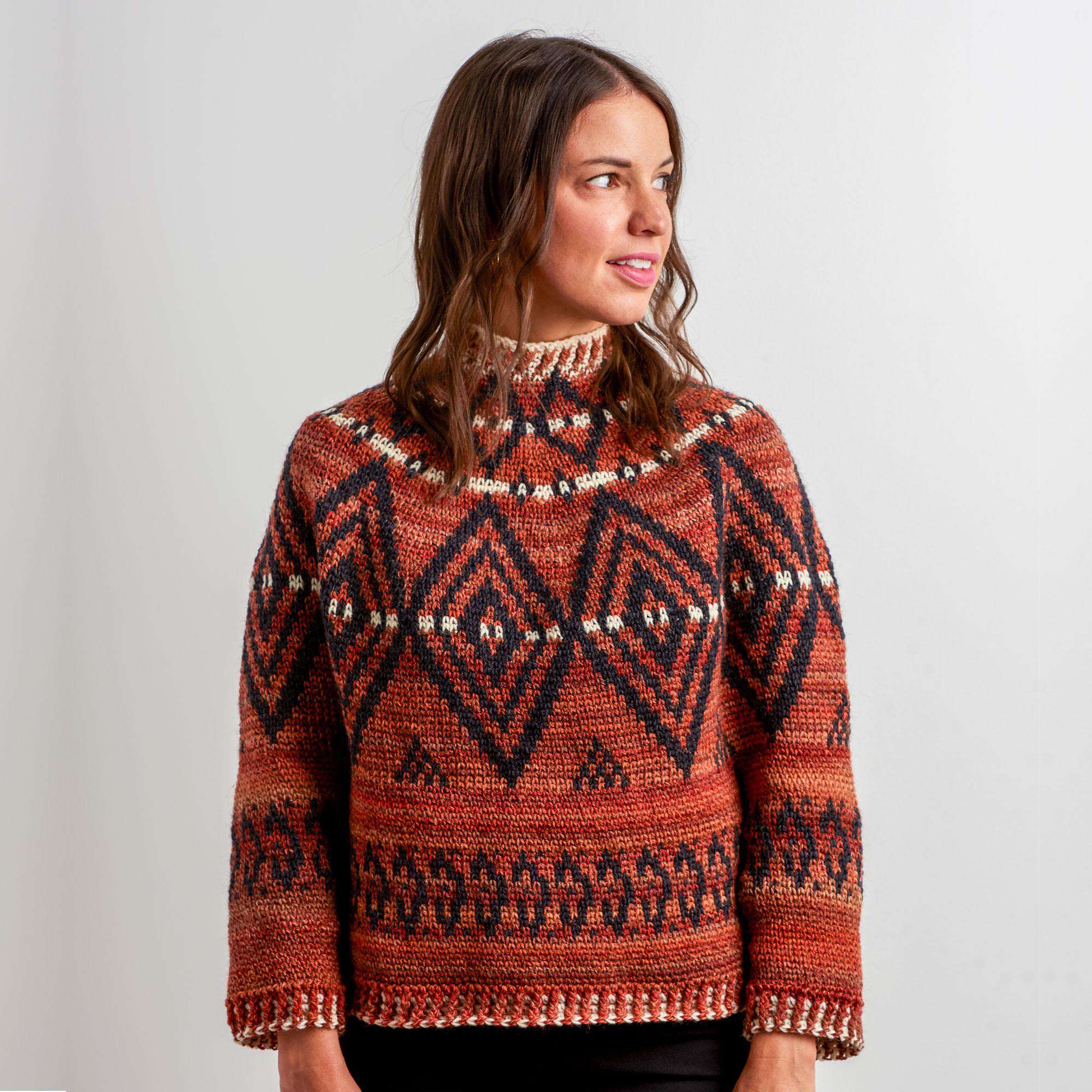 Free Alcona Colourwork Crochet Sweater Pattern – Mary Maxim