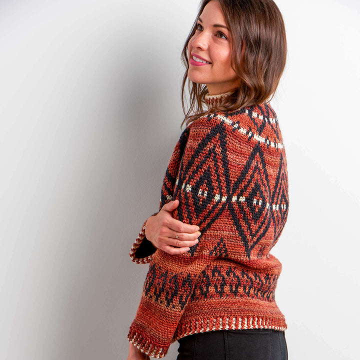Free Alcona Colourwork Crochet Sweater Pattern
