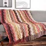Free Fading Ombre Ripple Blanket Pattern