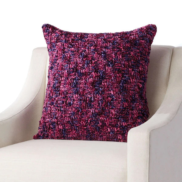 Free Bernat Basketweave Crochet Pillow Pattern