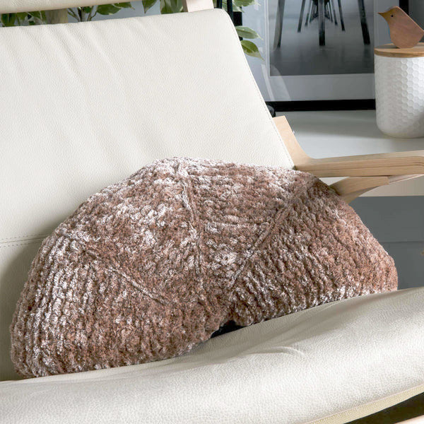 Free Bernat Velvety Semicircle Knit Pillow Pattern