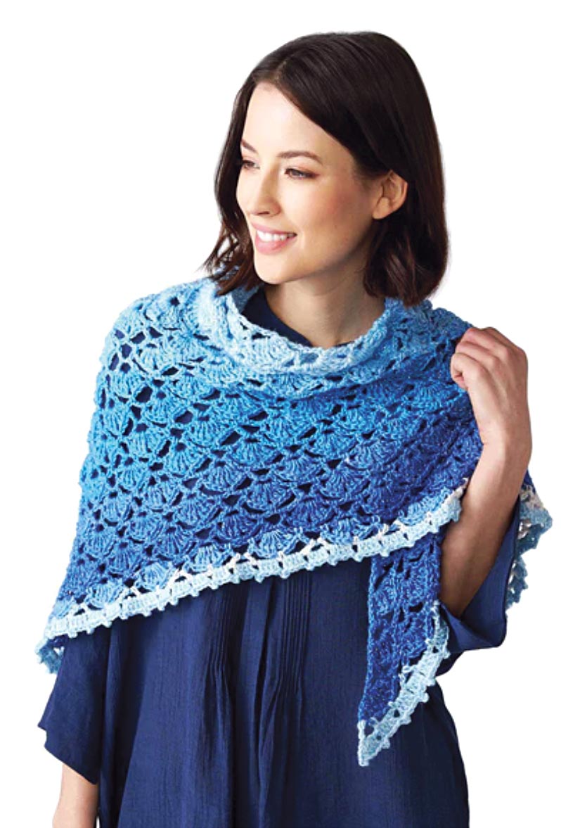 Free Allover Lace Triangular Crochet Shawl Pattern