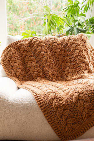 Cozy Cottage Cabled Throw