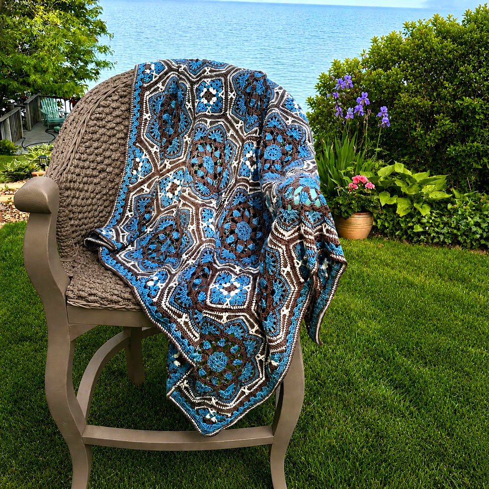 Tri-Colored Persian Tiles Crochet Blanket – Mary Maxim