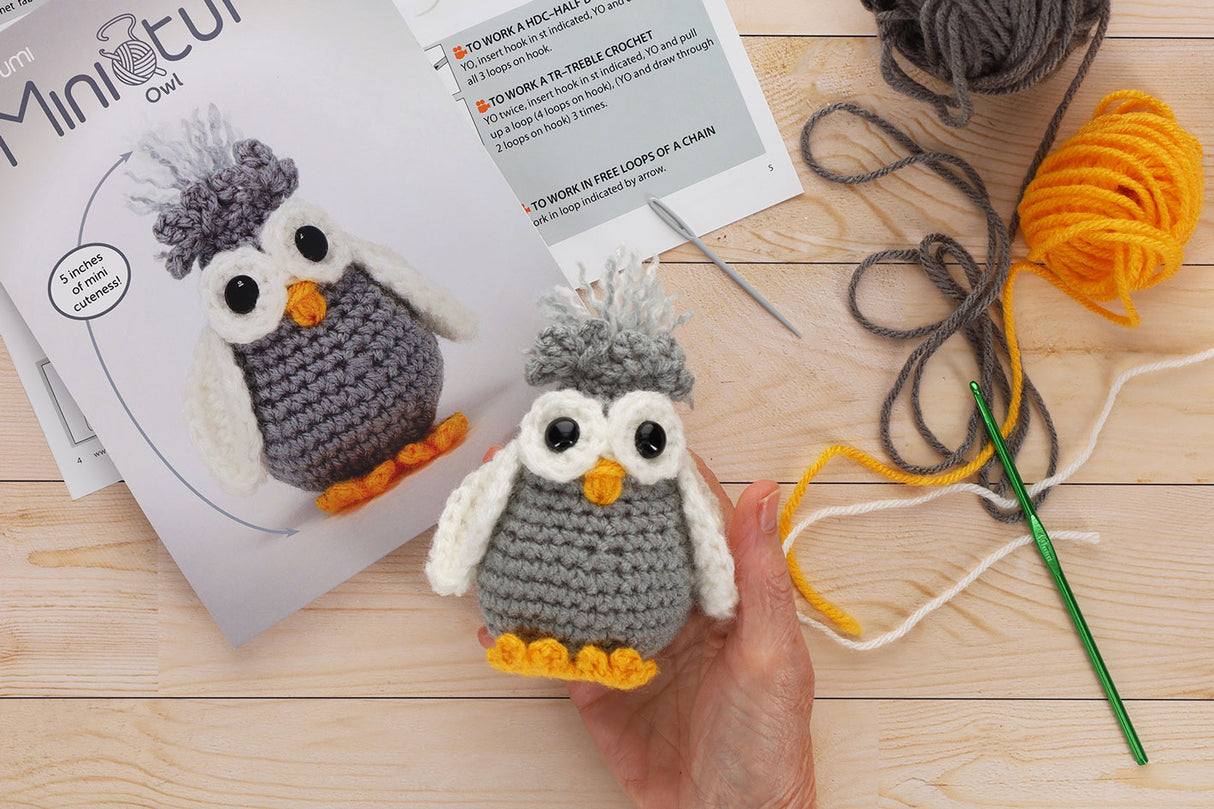Miniature Owl Amigurumi Kit