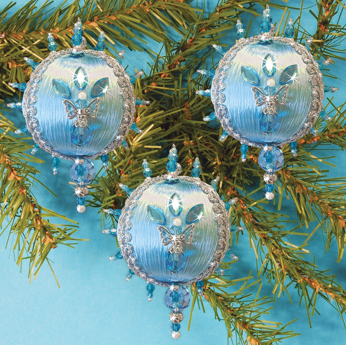 Light Blue Angel Beaded Ornaments Kit