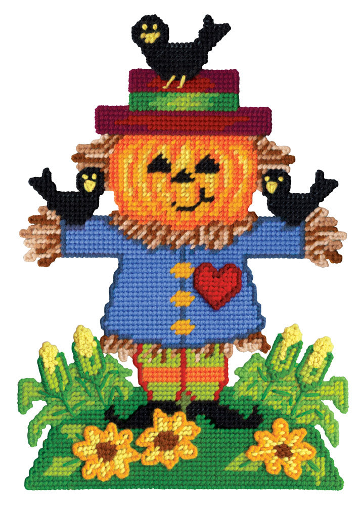 Scarecrow Pumpkin Plastic Canvas Kit