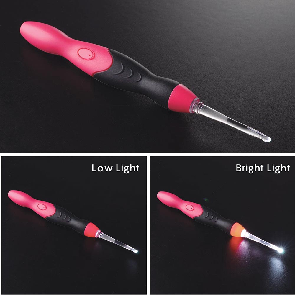 Illuminate Your Handmade Projects With LED Light-Up Crochet Hooks and  Knitting Needles