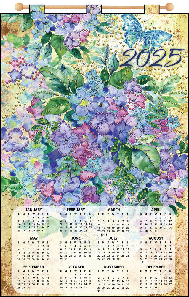 Hydrangea 2025 Felt Sequin Calendar