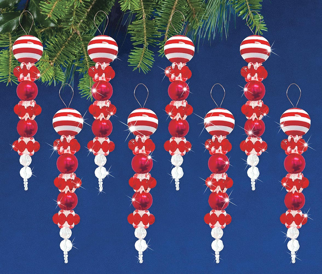 Candy Cane Drop Beaded Ornament Kit