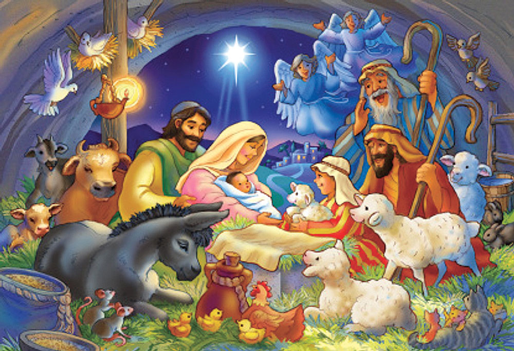 Baby in a Manger Kids Jigsaw Puzzle