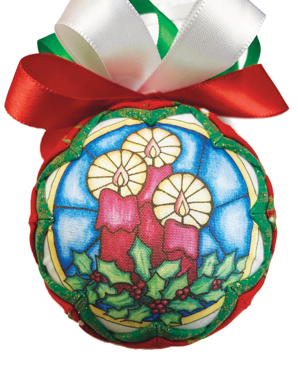 Candles Quilted Ornament