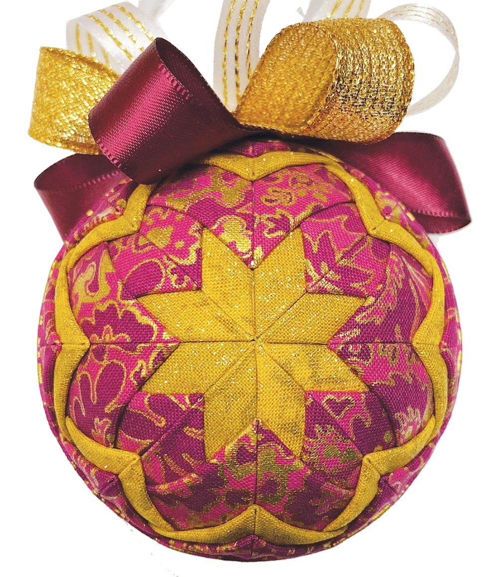 Golden Melody Quilted Ornament