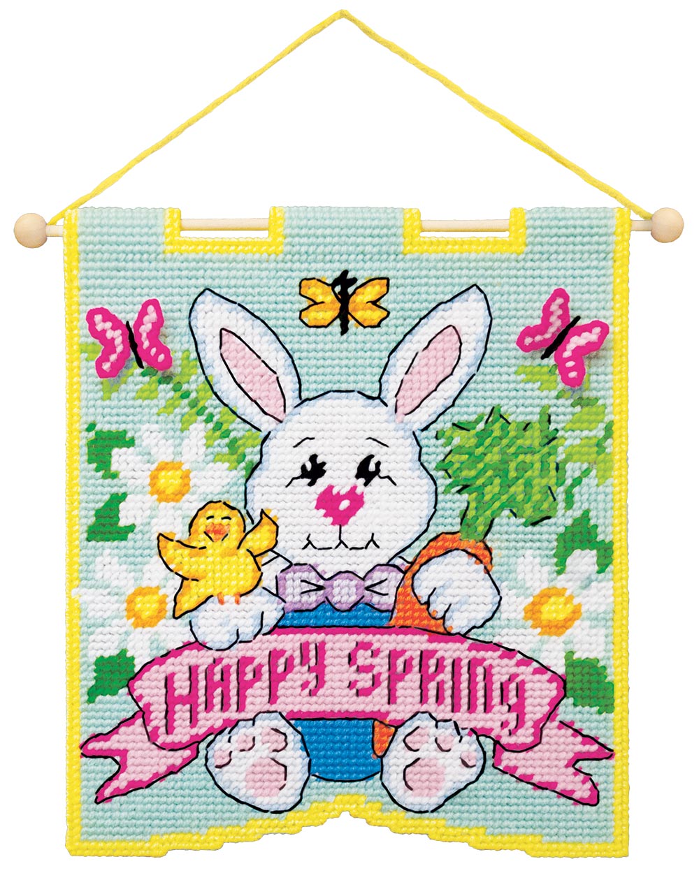 Happy Spring Banner Plastic Canvas Kit