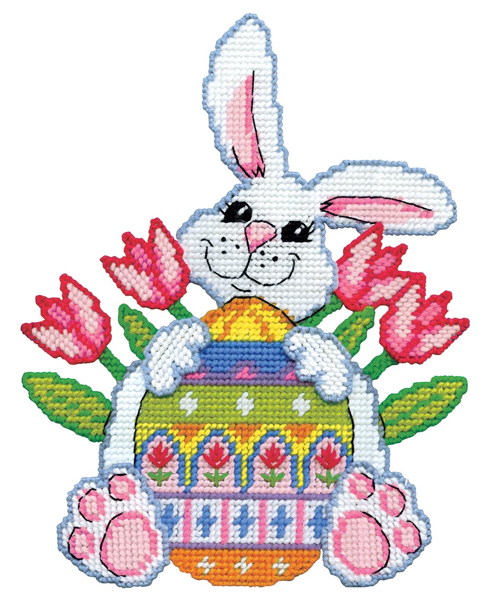 Bunny with Egg Wall Hanging Plastic Canvas Kit