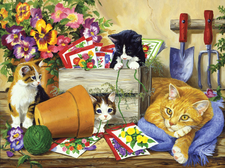 Little Bloomers Cat & Kitten Jigsaw Puzzle