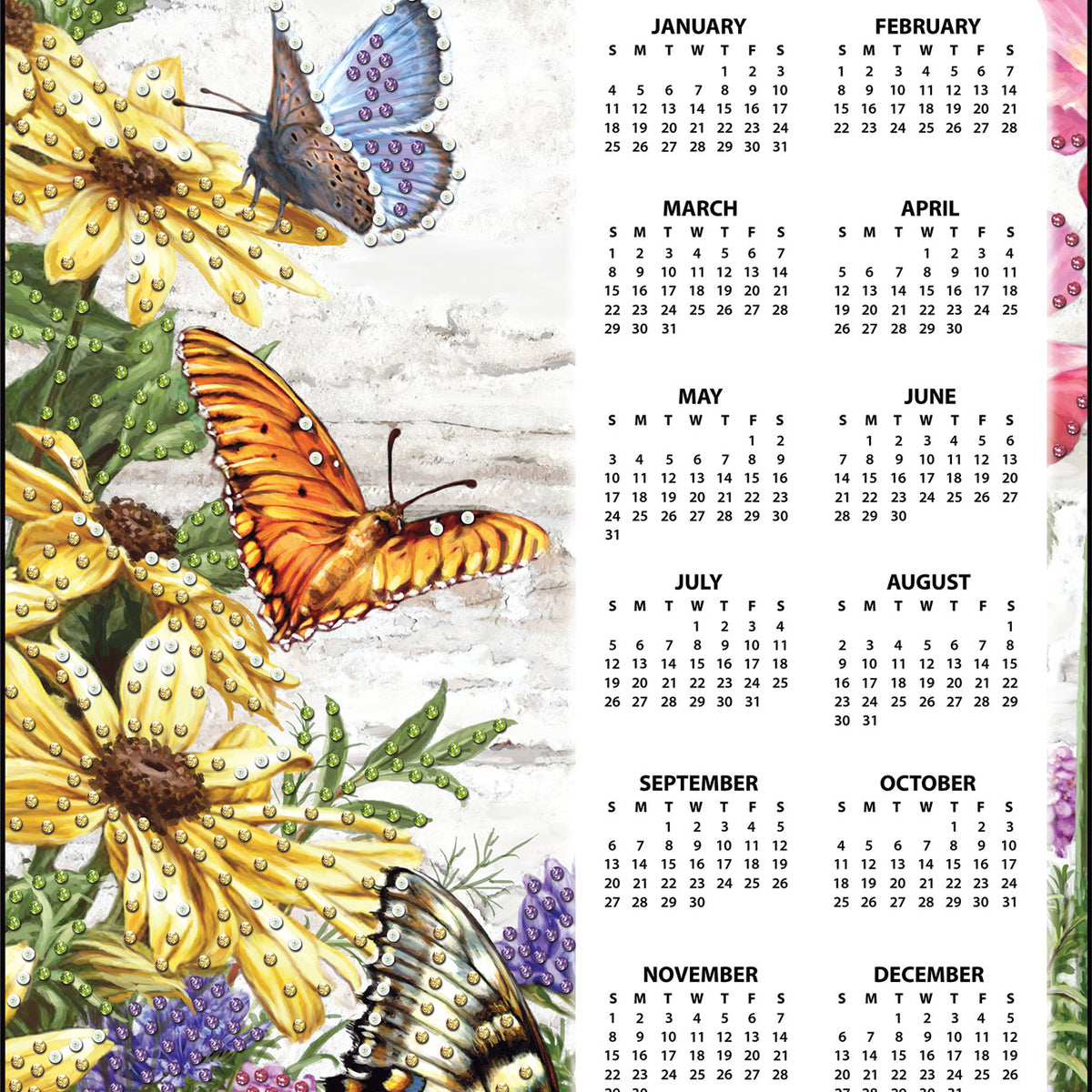 Butterfly Garden 2026 Felt Sequin Calendar Mary Maxim