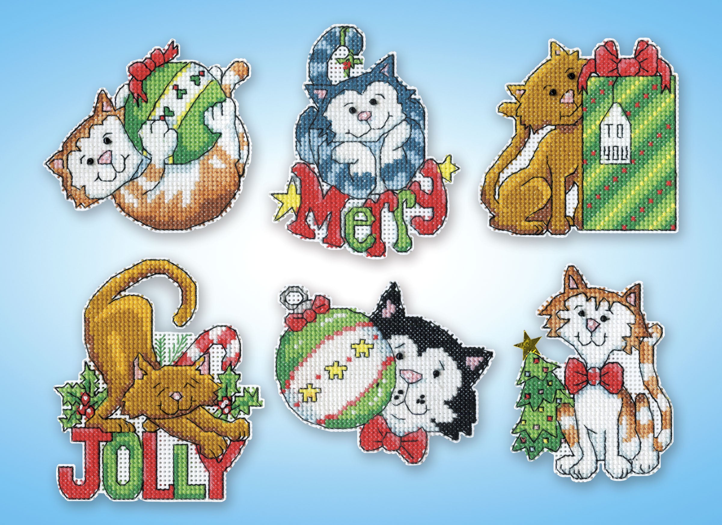 Christmas Cats 14 ct. Plastic Canvas Ornaments – Mary Maxim