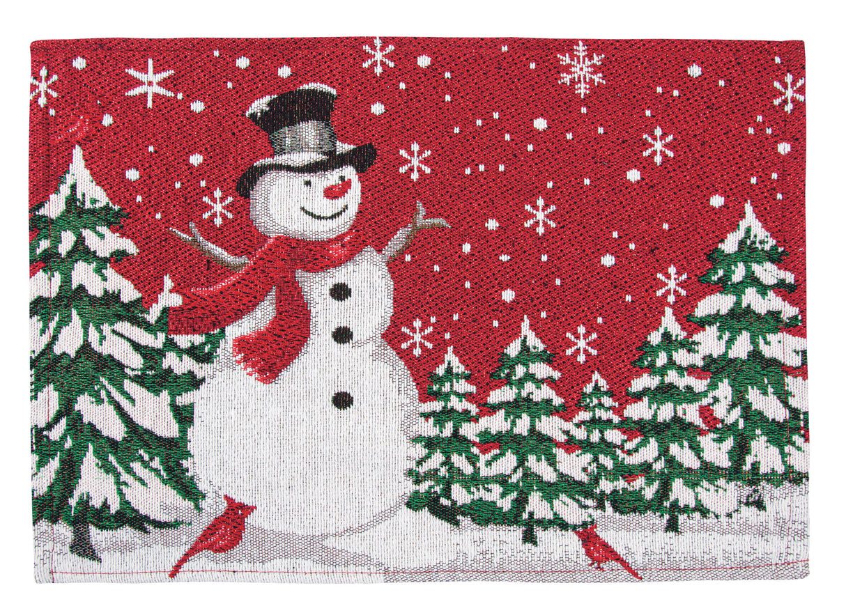 Snowman Tapestry Placemat