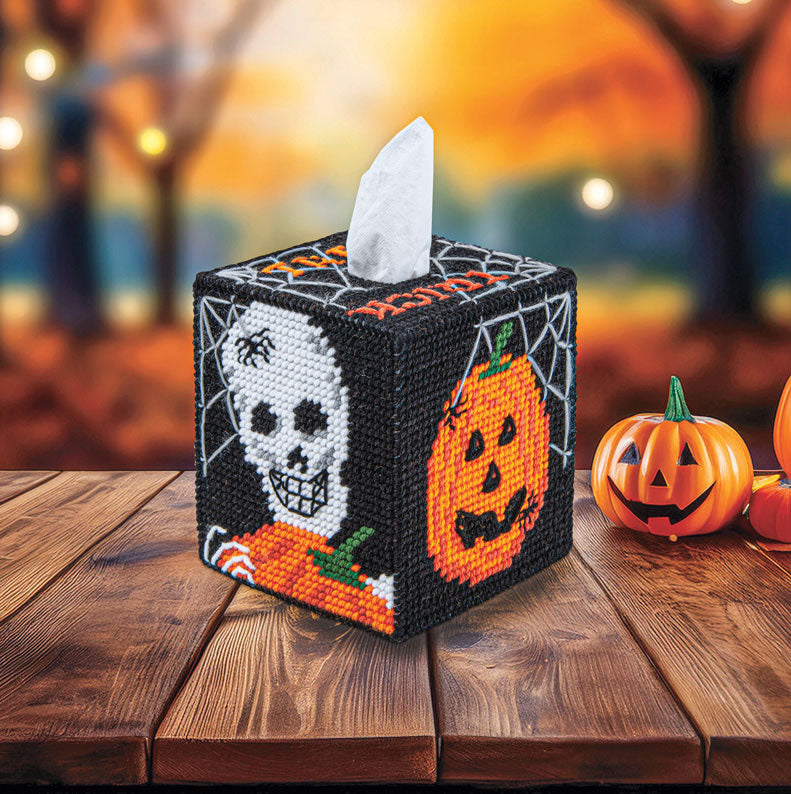 Trick or Treat Tissue Box Cover – Mary Maxim